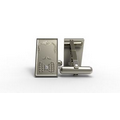 Sterling Silver Cuff Links, Rectangle, 1/2"